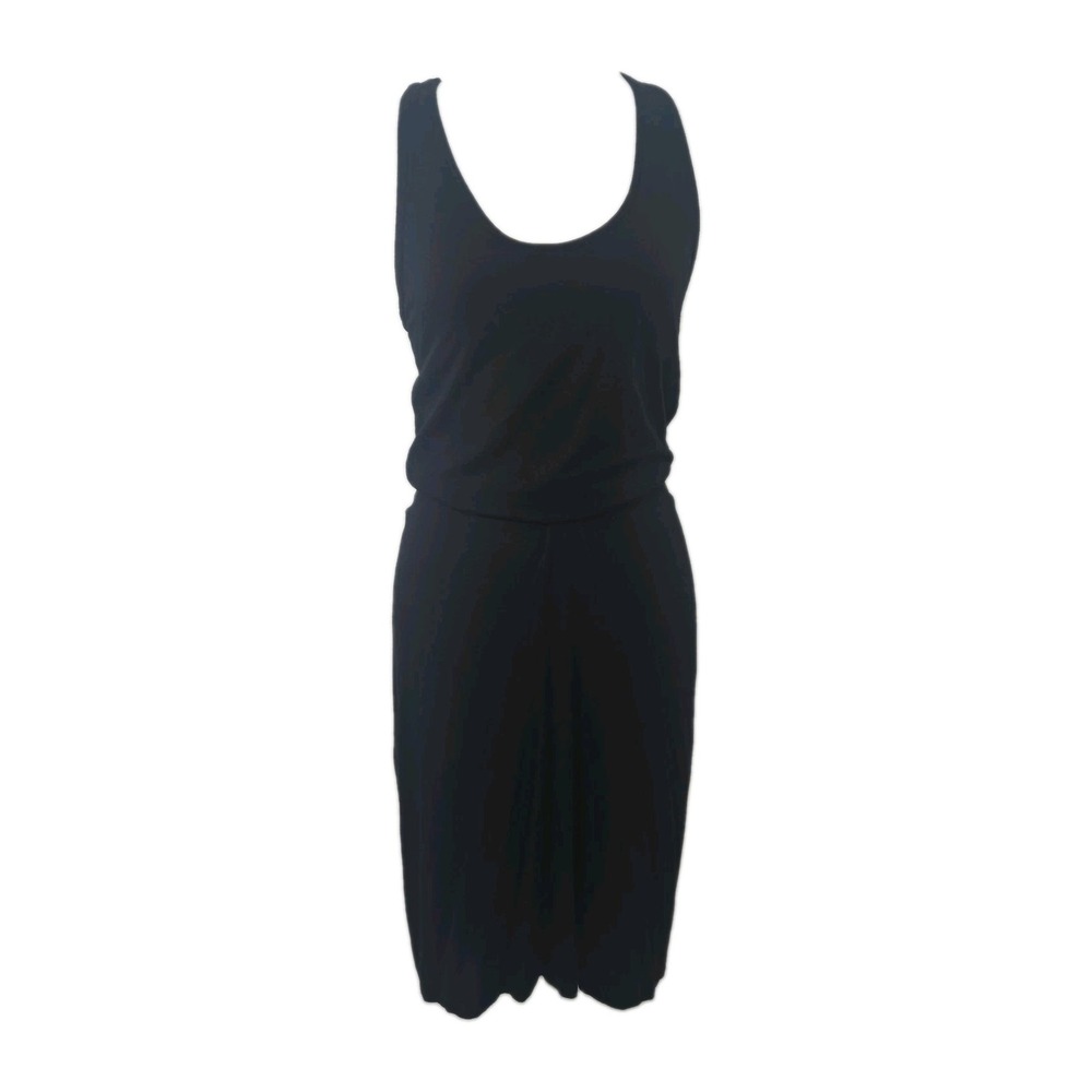 Athleta SMALL Black Jersey/Modal Racerback Tank Dress